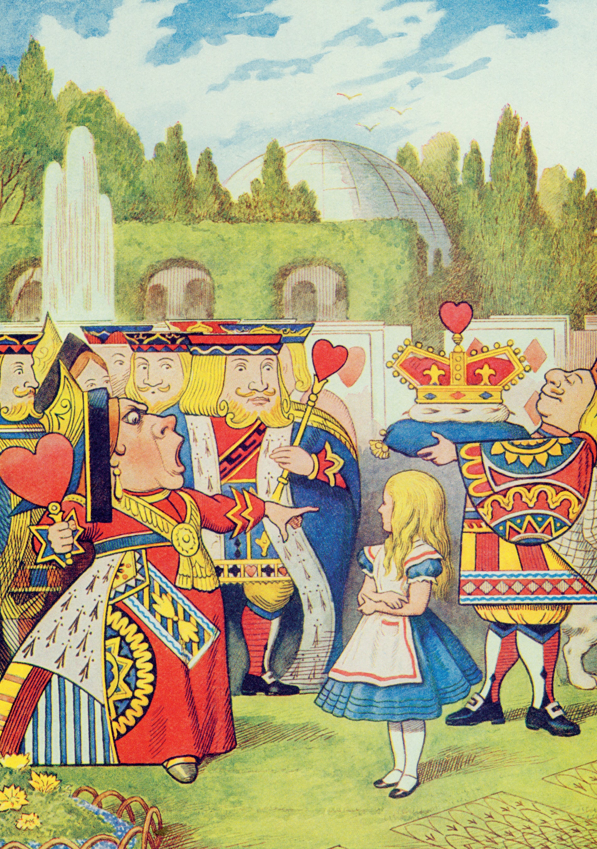 pomegranate-tenniel-off-with-her-head-klappkarte-blanko-alice image 1