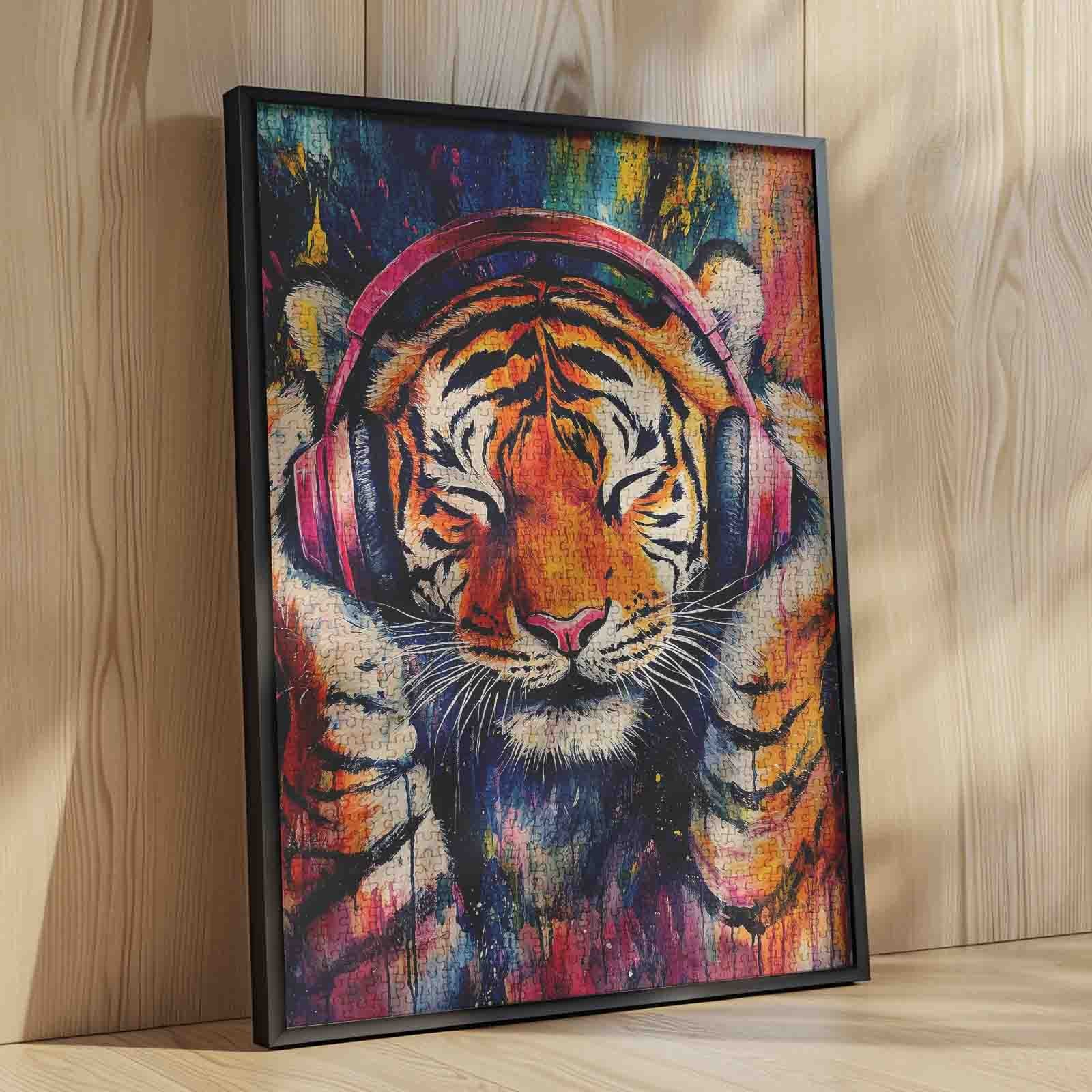 tucocoo-listening-tiger-street-art-puzzle-1000-teile-kopfh-rer image 4