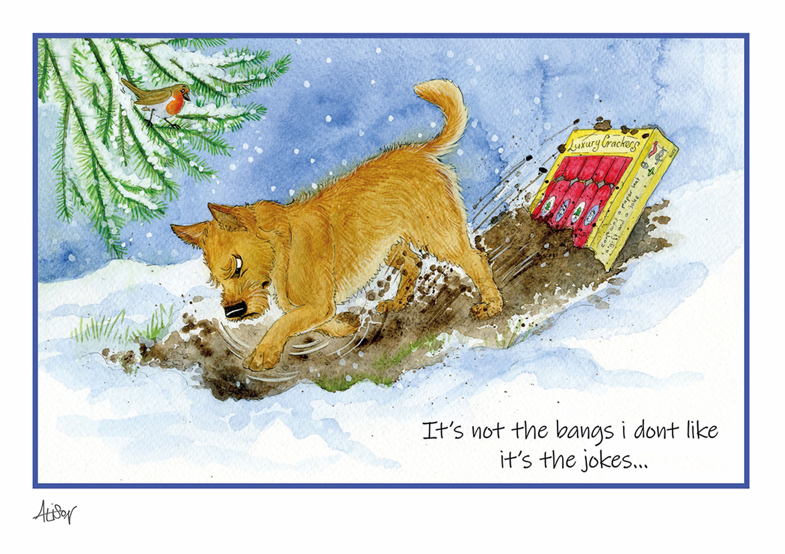 otter-house-alison-s-animals-weihnachtskarte-lustig image 1