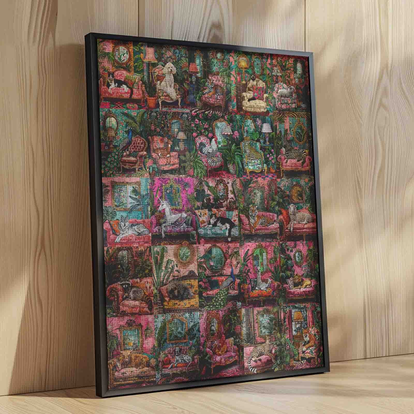 tucocoo-whimsical-animals-vintage-rooms-puzzle-1000-teile image 4