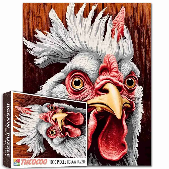 tucocoo-rooster-close-up-puzzle-1000-teile-hahn image 1