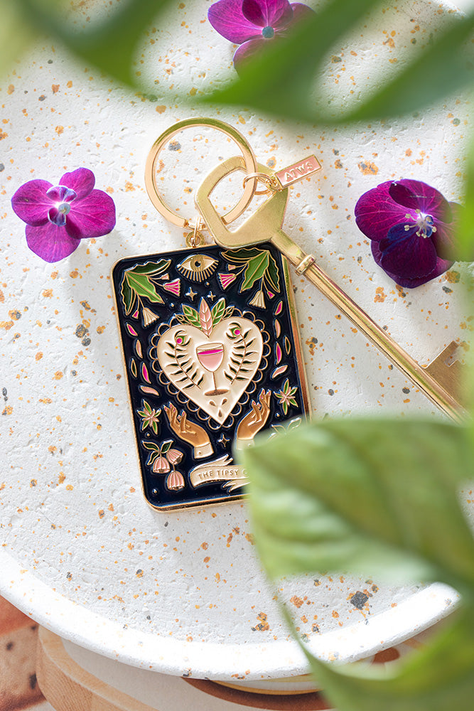 all-the-ways-to-say-keychains-tarot-tipsy-card-schl-sselanh-nger-emaille image 3
