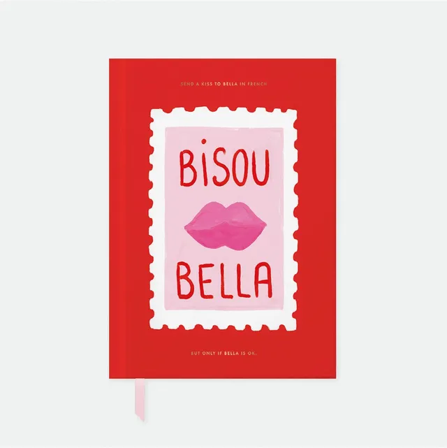 all-the-ways-to-say-bisou-bella-notizbuch-a5-hardcover-liniert-rot image 1