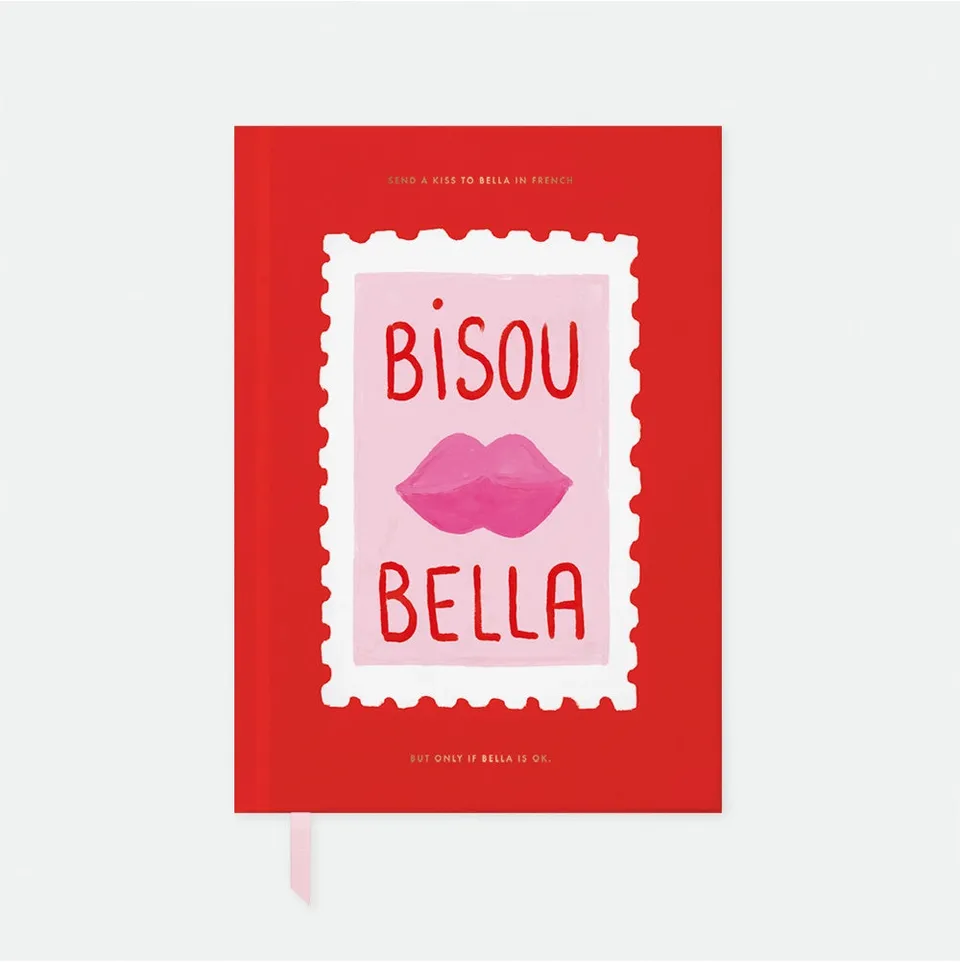 all-the-ways-to-say-bisou-bella-notizbuch-a5-hardcover-liniert-rot image 1