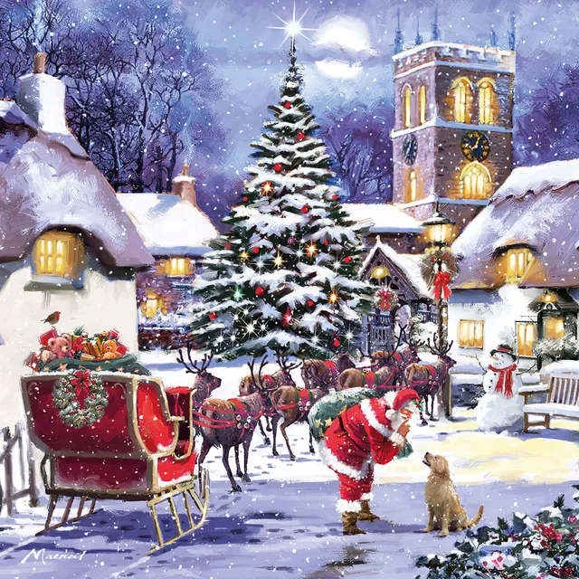 otter-house-meeting-santa-weihnachtskarten-10er-pack-charity image 1