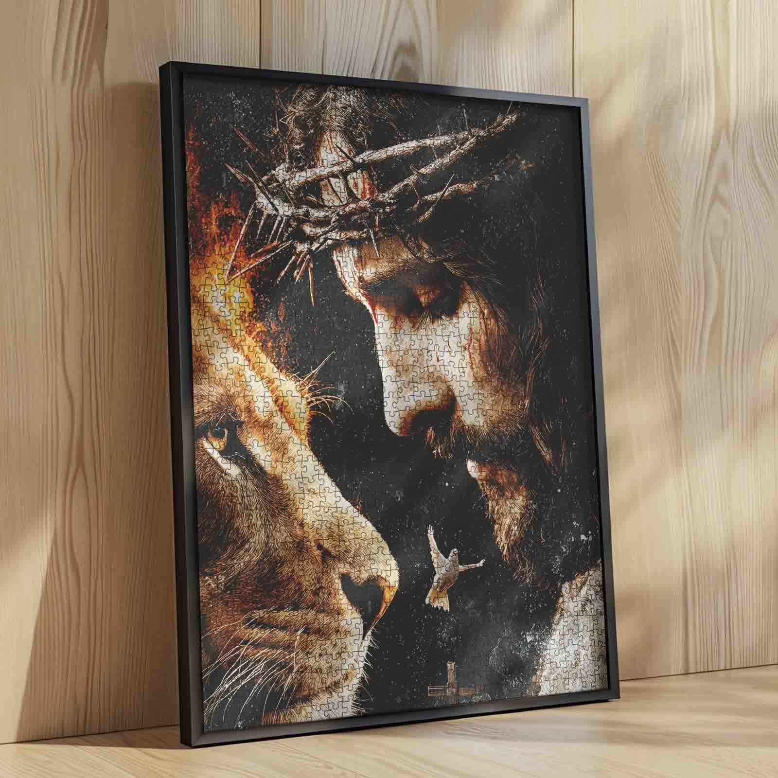 tucocoo-jesus-and-lion-puzzle-1000-teile-glaube image 4