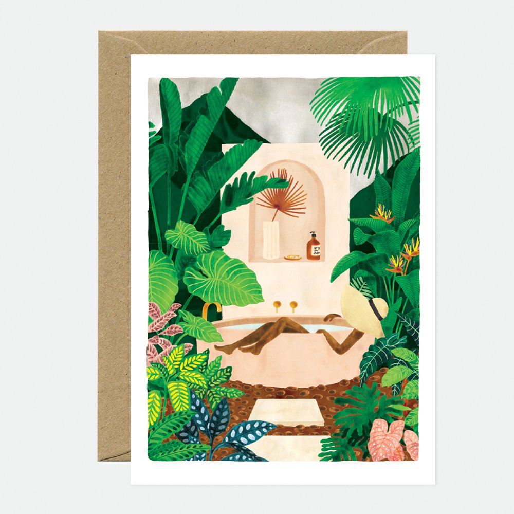 all-the-ways-to-say-exotic-bathtub-grusskarte-a6op image 1