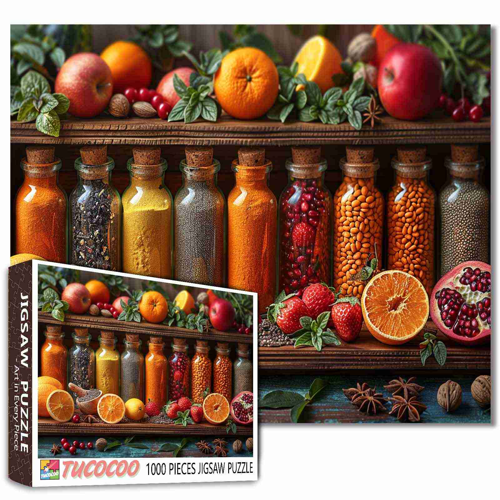 tucocoo-colorful-bottled-spices-puzzle-1000-teile-gew-rze image 1
