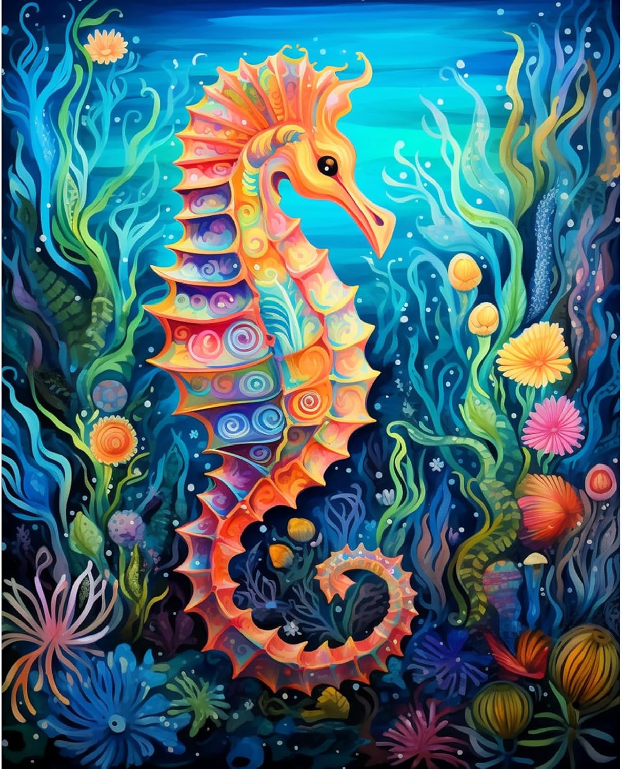 tucocoo-fancy-sea-horse-malen-nach-zahlen-40x50 image 2
