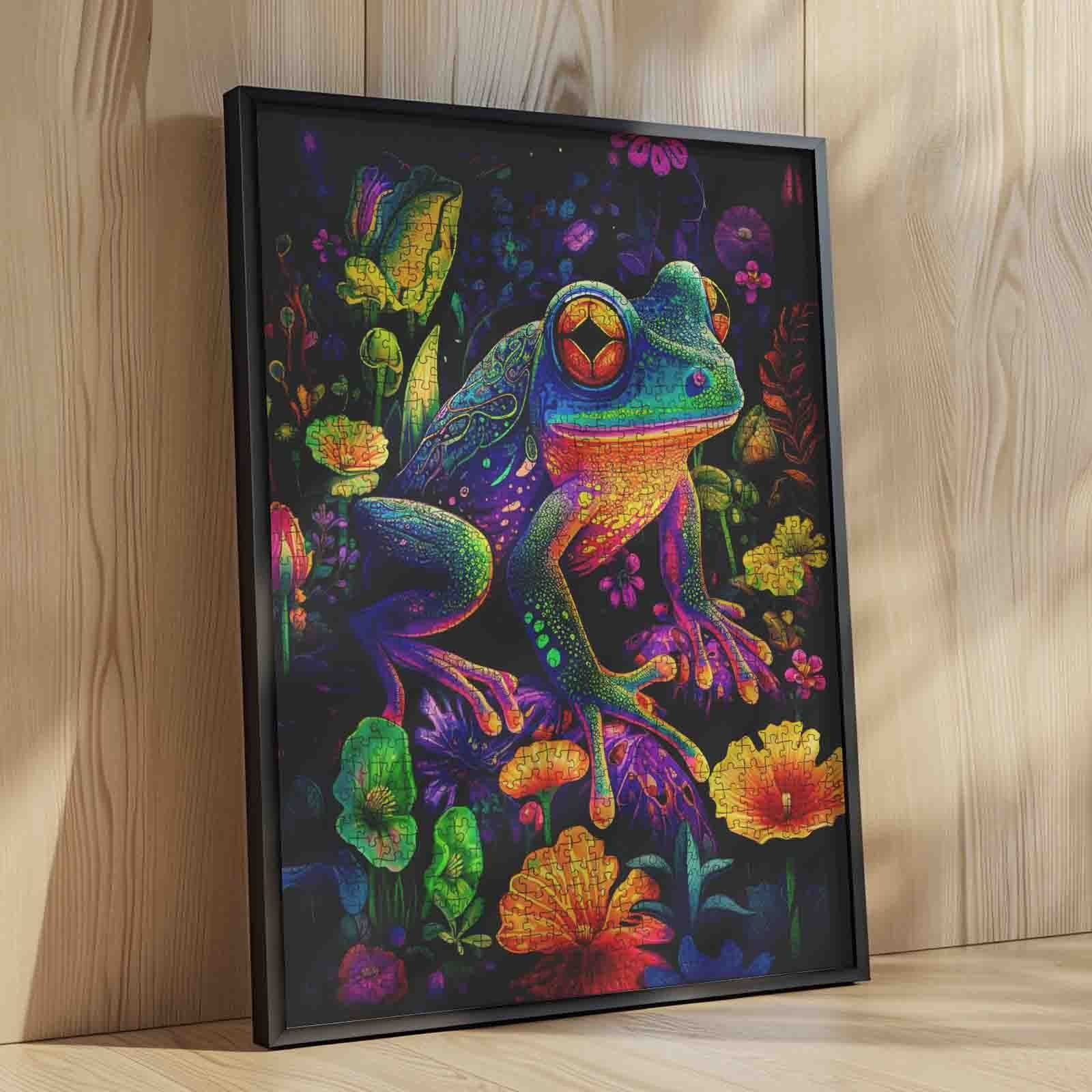 tucocoo-neon-frog-fantasy-puzzle-1000-teile-frosch image 4