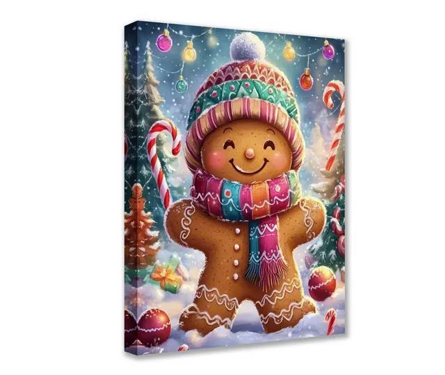 tucocoo-lebkuchenmann-leinwandbild-30x40cm-gerahmt image 1