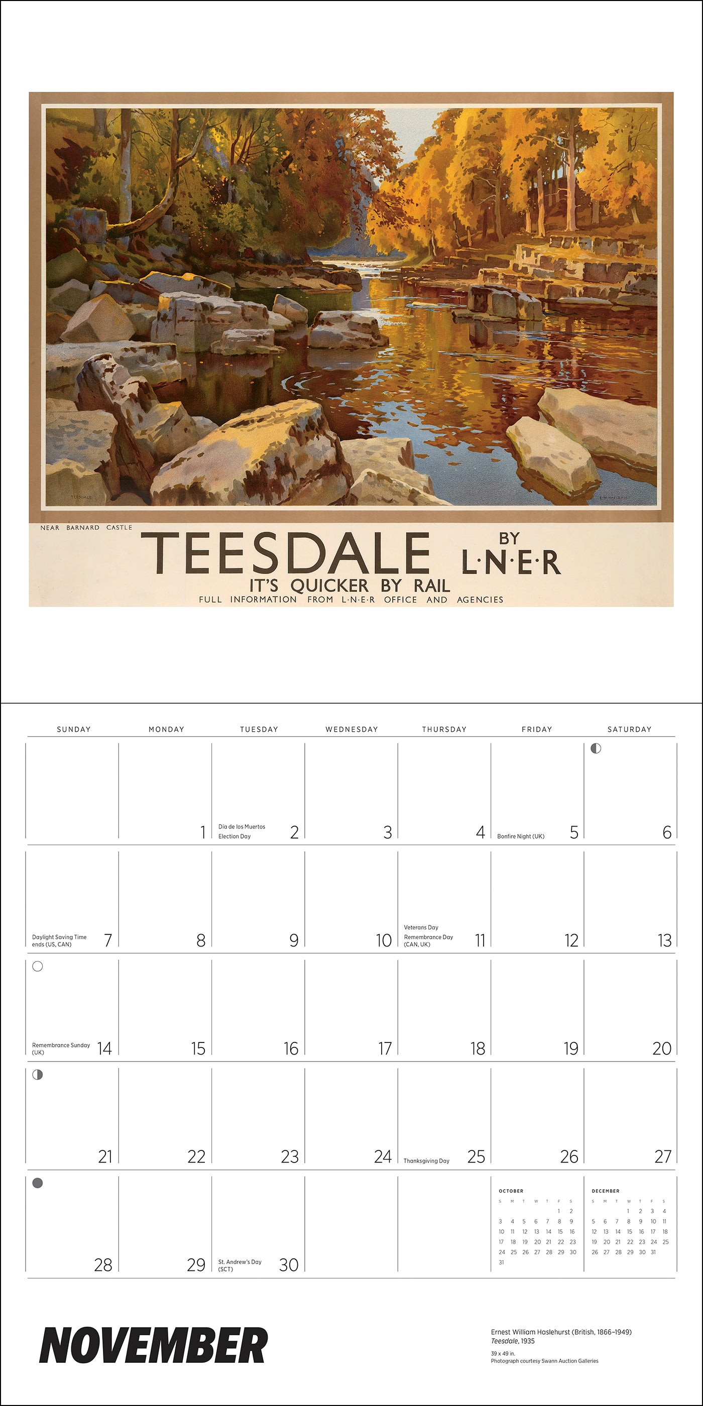 pomegranate-england-by-rail-vintage-wandkalender-2027-reise image 4