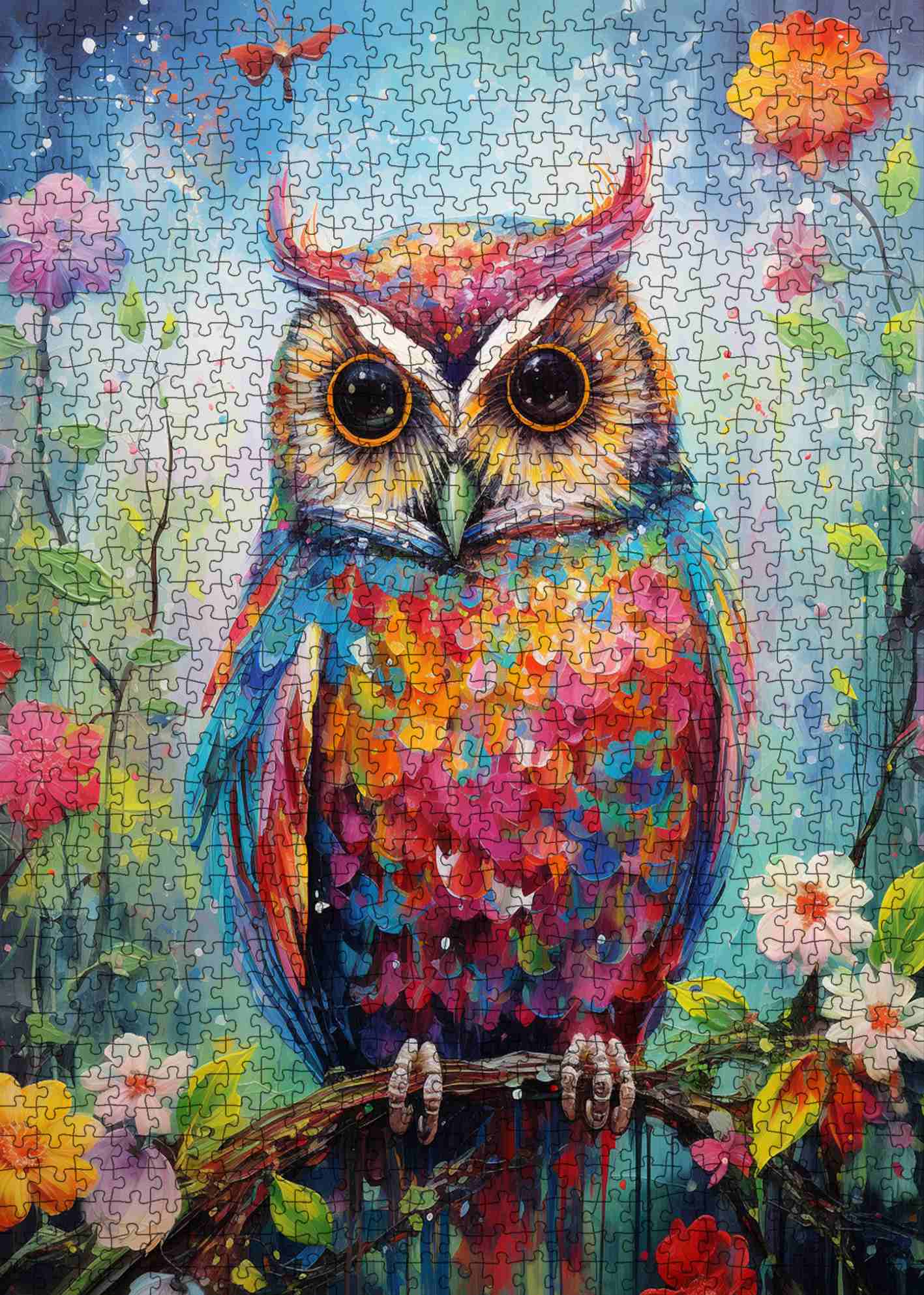 tucocoo-rainbow-owl-puzzle-1000-teile-bunte-eule image 2