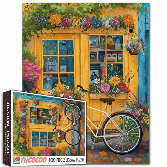 tucocoo-jigsaw-yellow-window-bloom-puzzle-1000-teile-blumenfenster image 1
