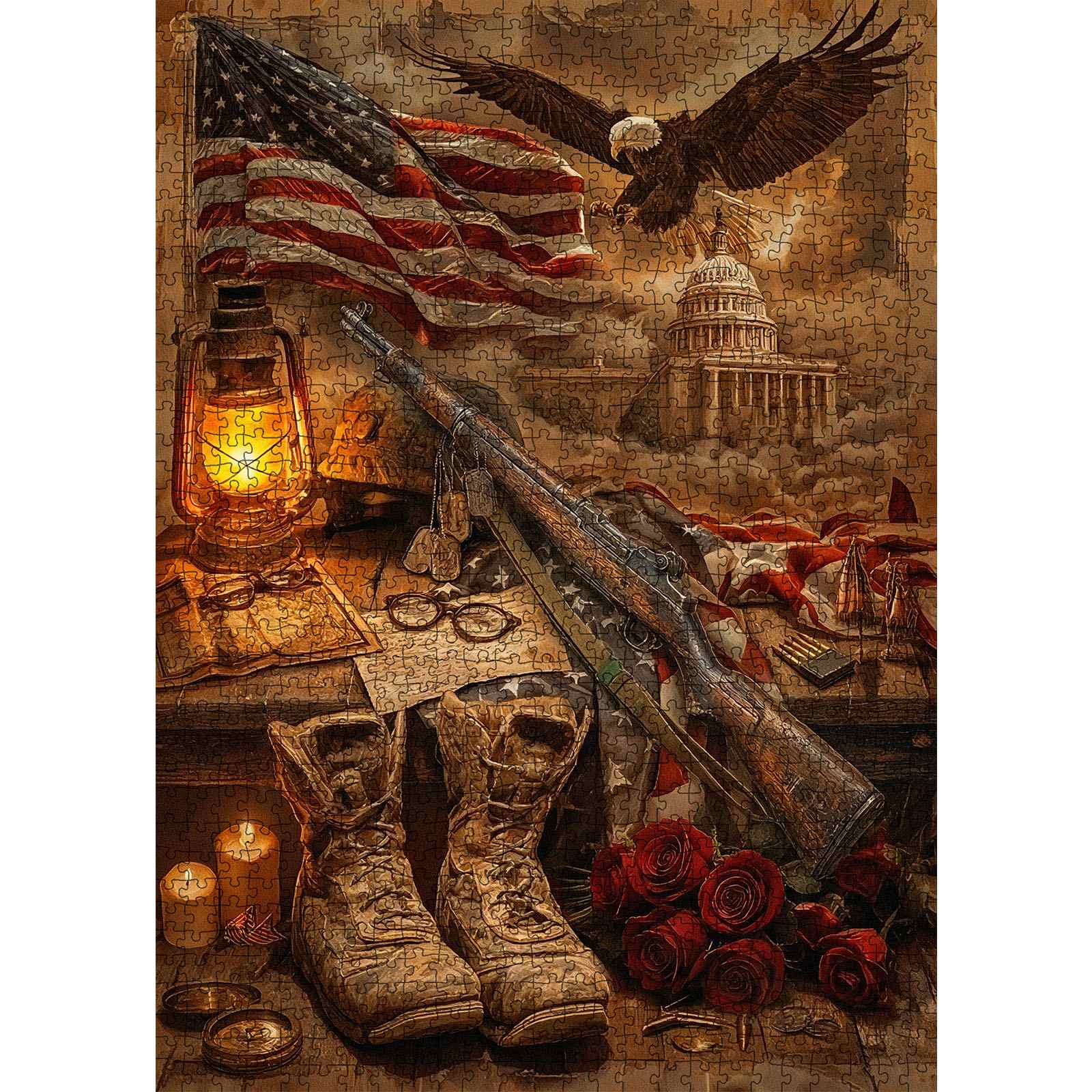 tucocoo-jigsaw-patriotic-military-memorial-puzzle-1000-teile-flagge image 2