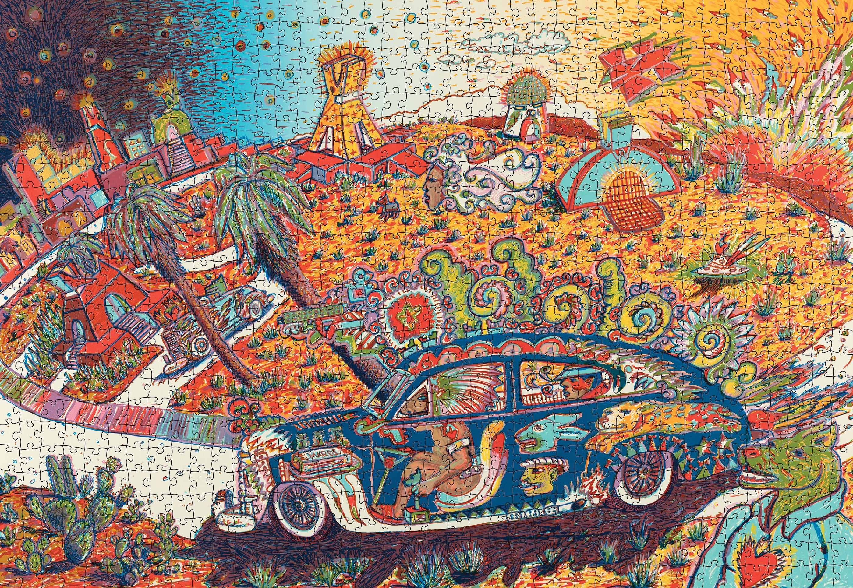 pomegranate-gilbert-luj-n-cruising-turtle-island-puzzle-1000-teile image 2