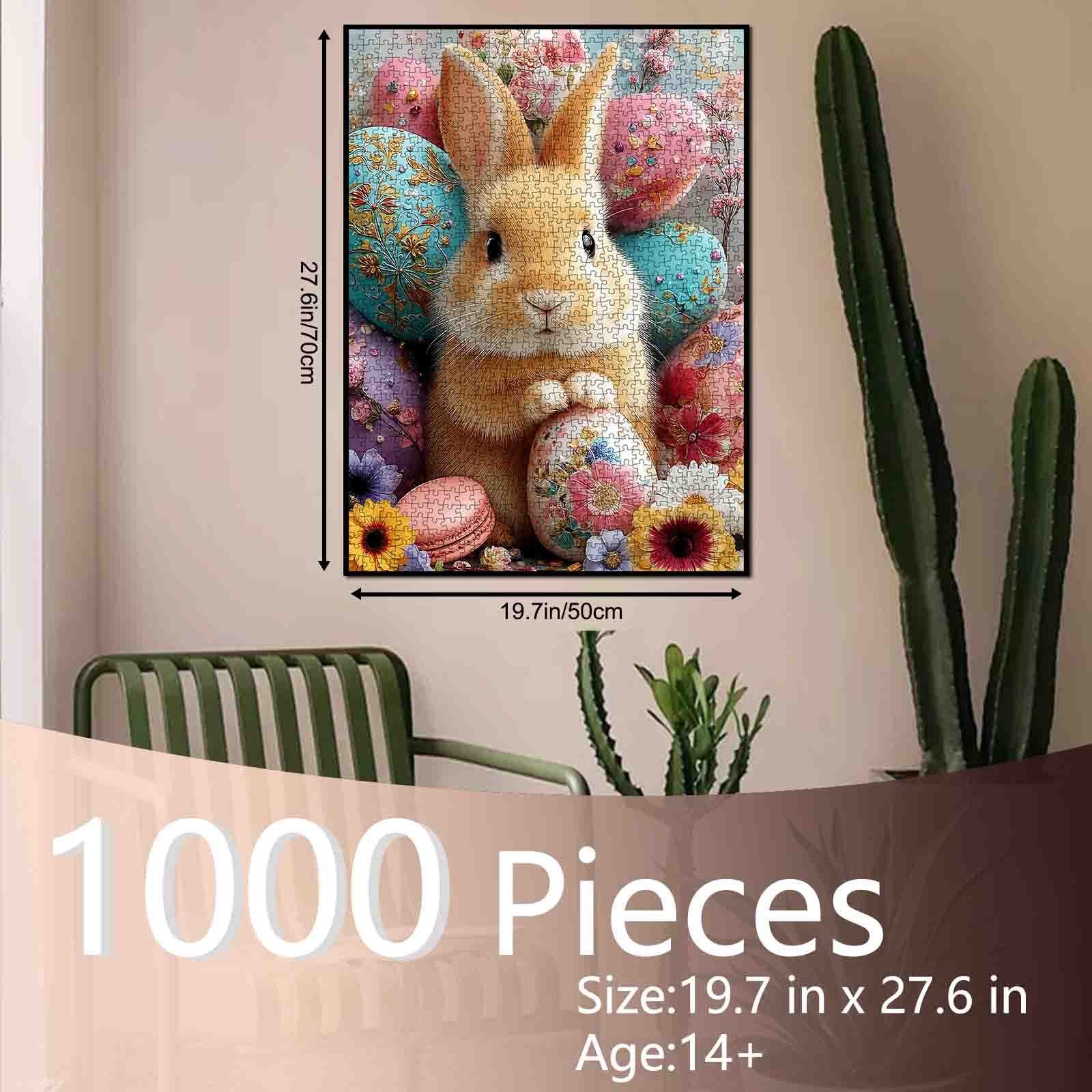 tucocoo-easter-bunny-floral-eggs-puzzle-1000-teile-ostern image 5