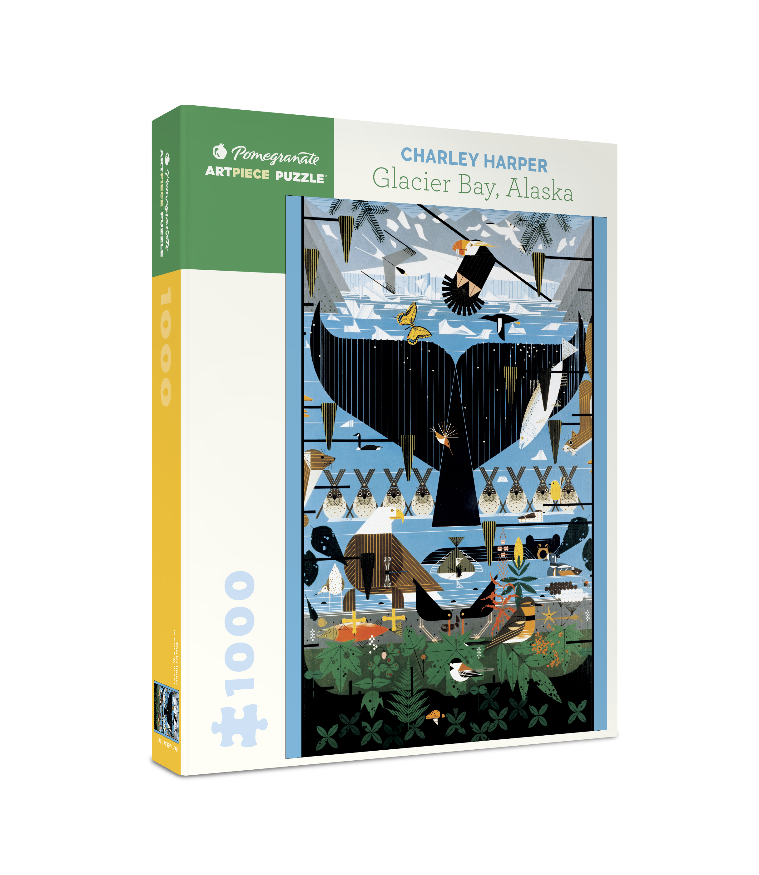 pomegranate-charley-harper-glacier-bay-alaska-puzzle-1000-tiere image 1
