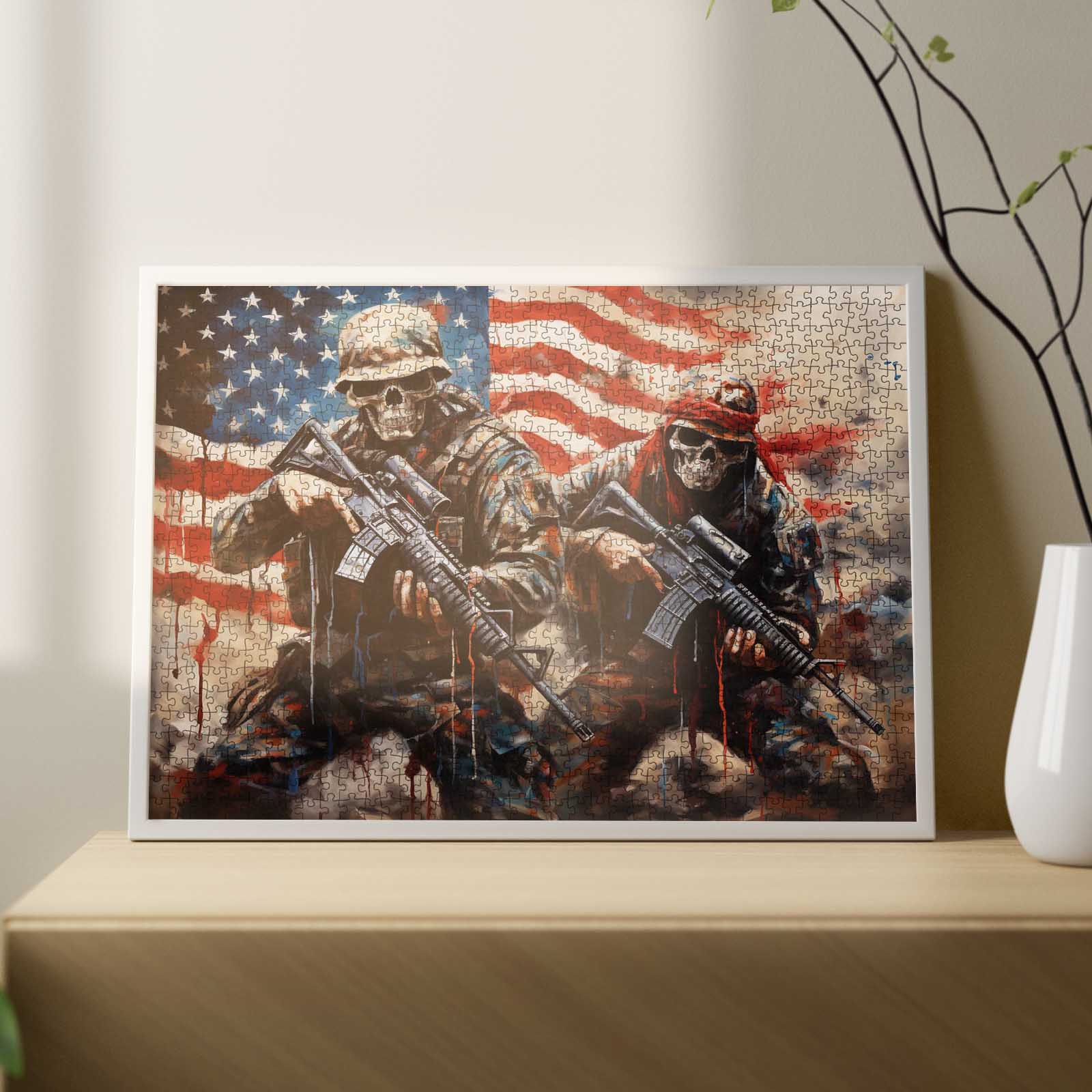 tucocoo-patriotic-skull-warriors-puzzle-1000-teile-totenkopf image 3
