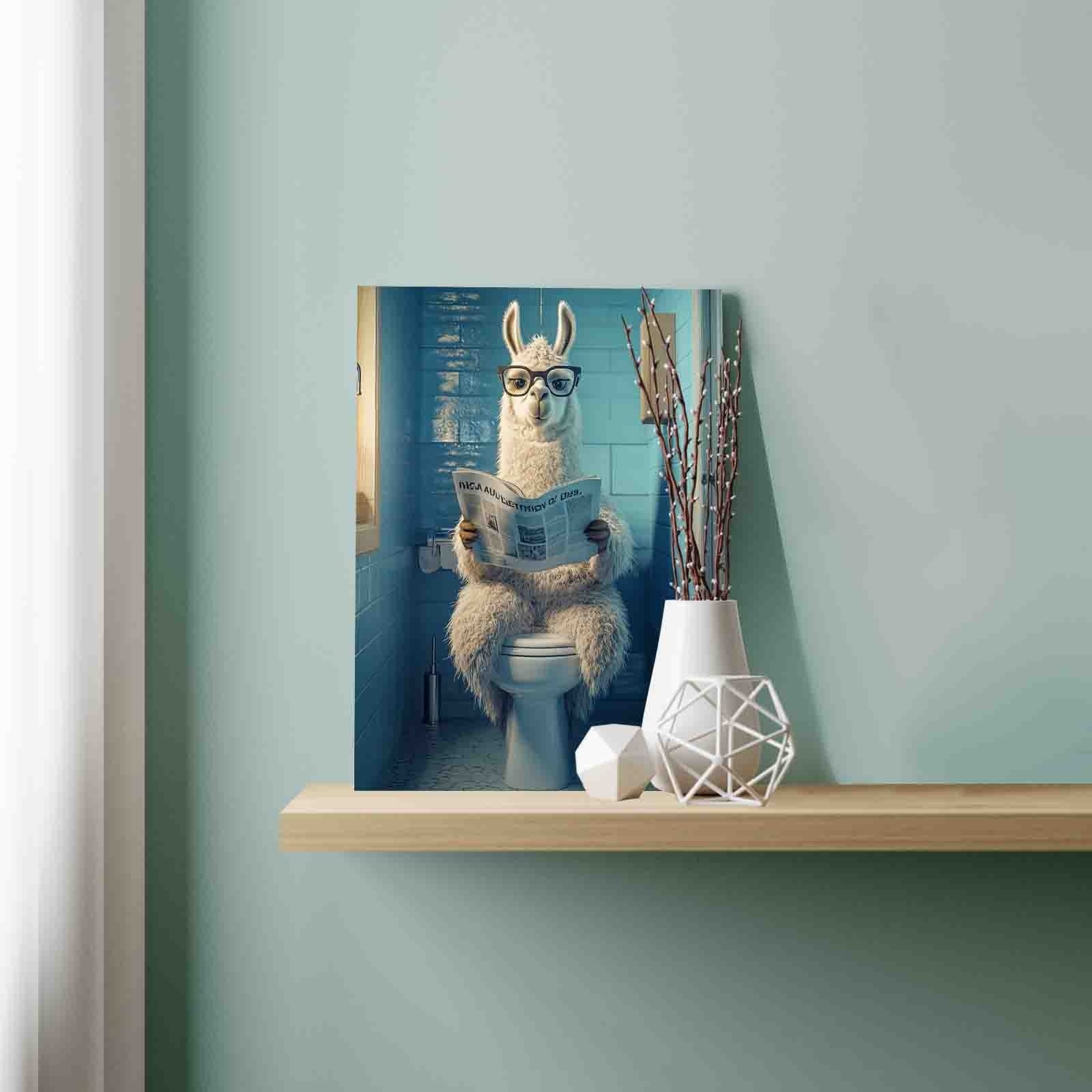 tucocoo-paint-by-numbers-llama-toilet-reader-malbild-40x50-ohne-rahmen image 3