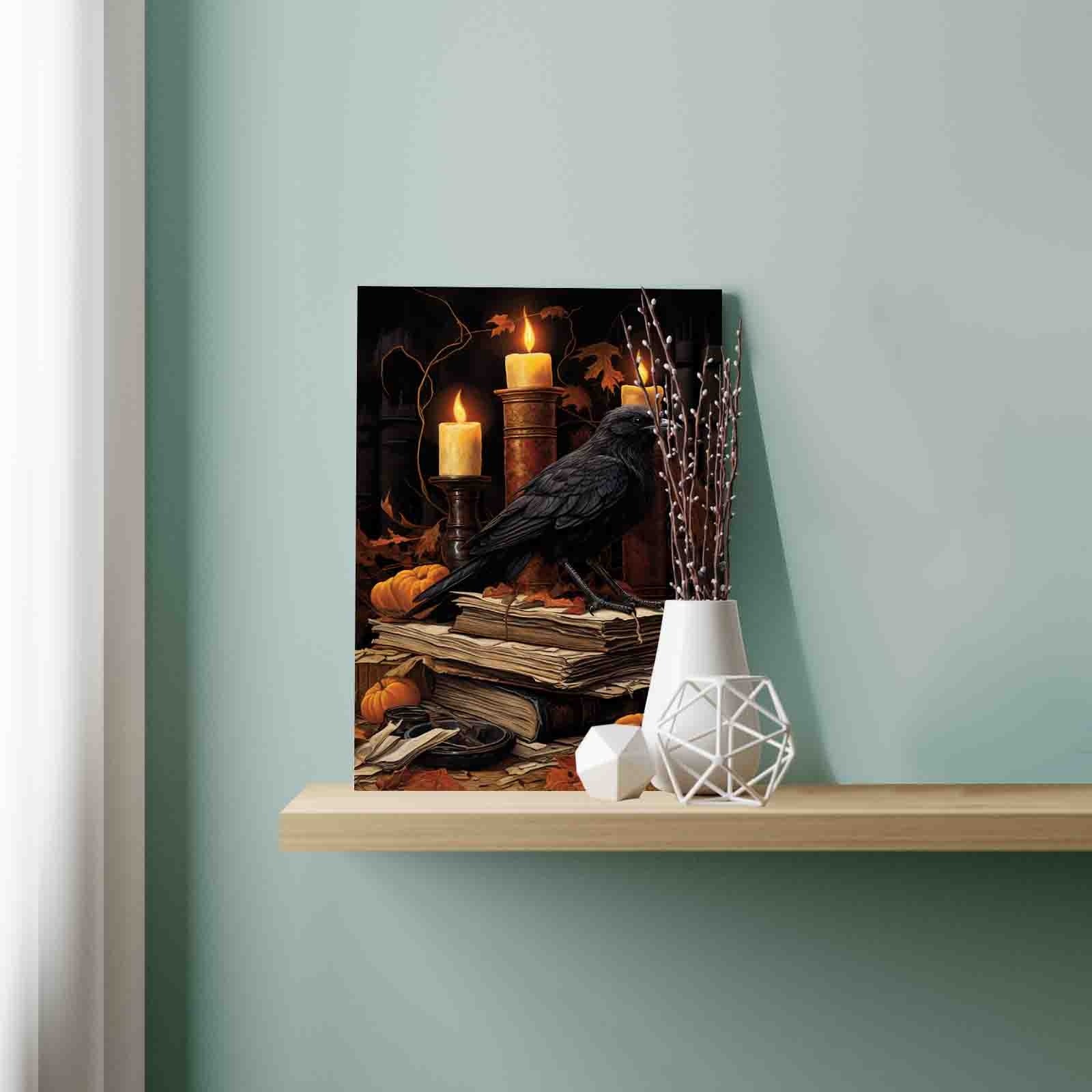 tucocoo-paint-by-numbers-raven-candle-ritual-40x50-ohne-rahmen-halloween image 3