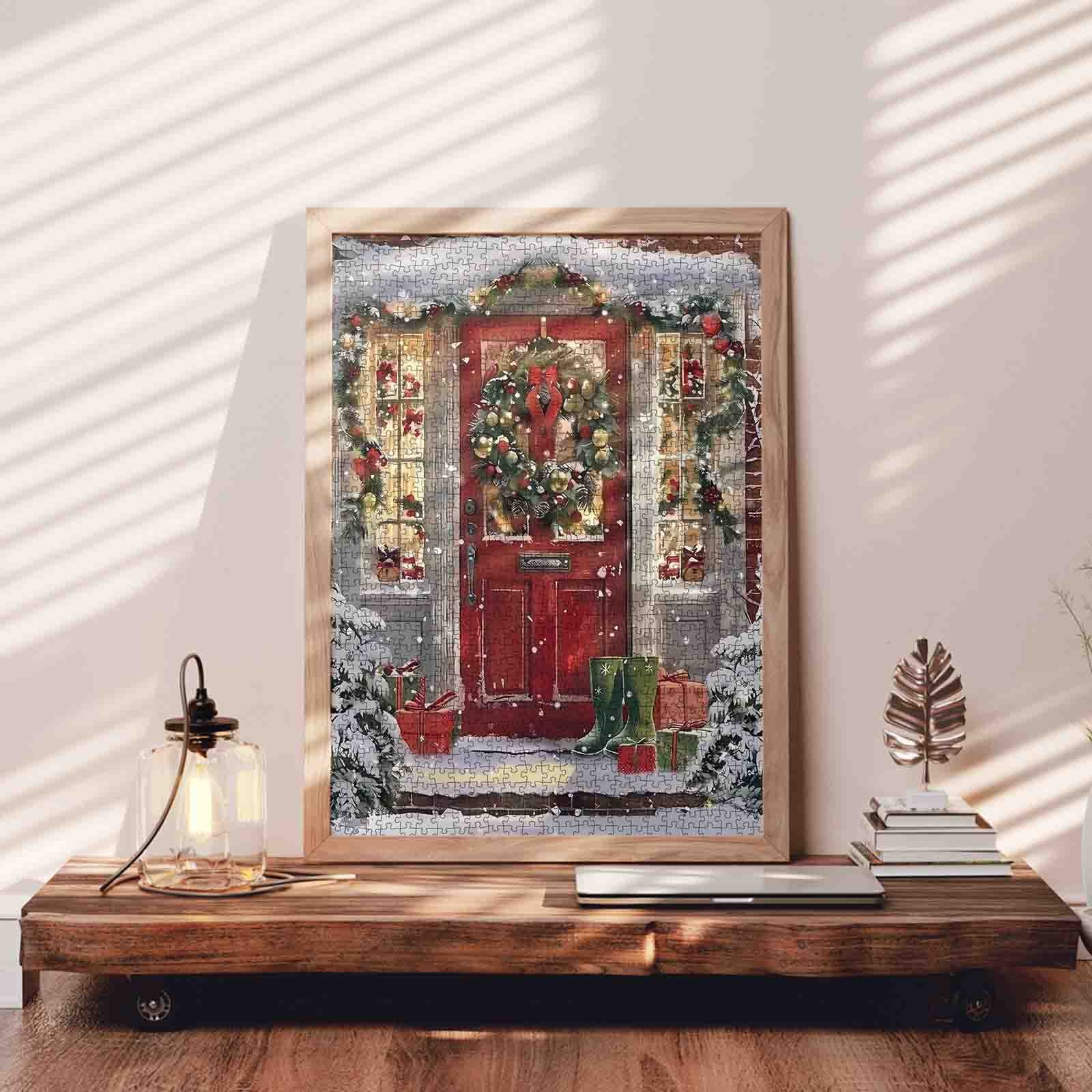 tucocoo-jigsaw-puzzles-christmas-welcome-door-puzzle-1000-teile-weihnachten image 3