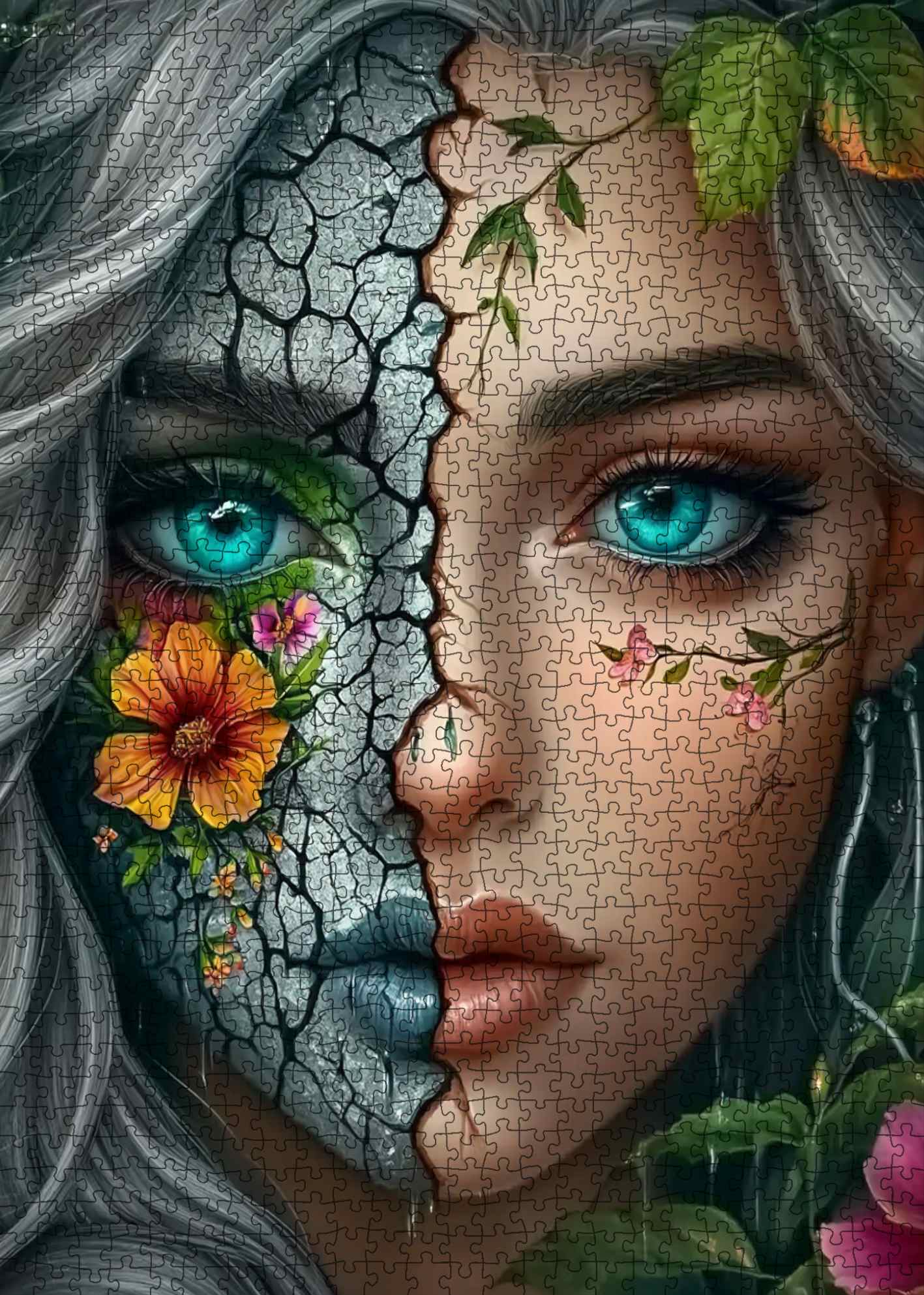 tucocoo-broken-beauty-fantasy-woman-puzzle-1000-teile image 2
