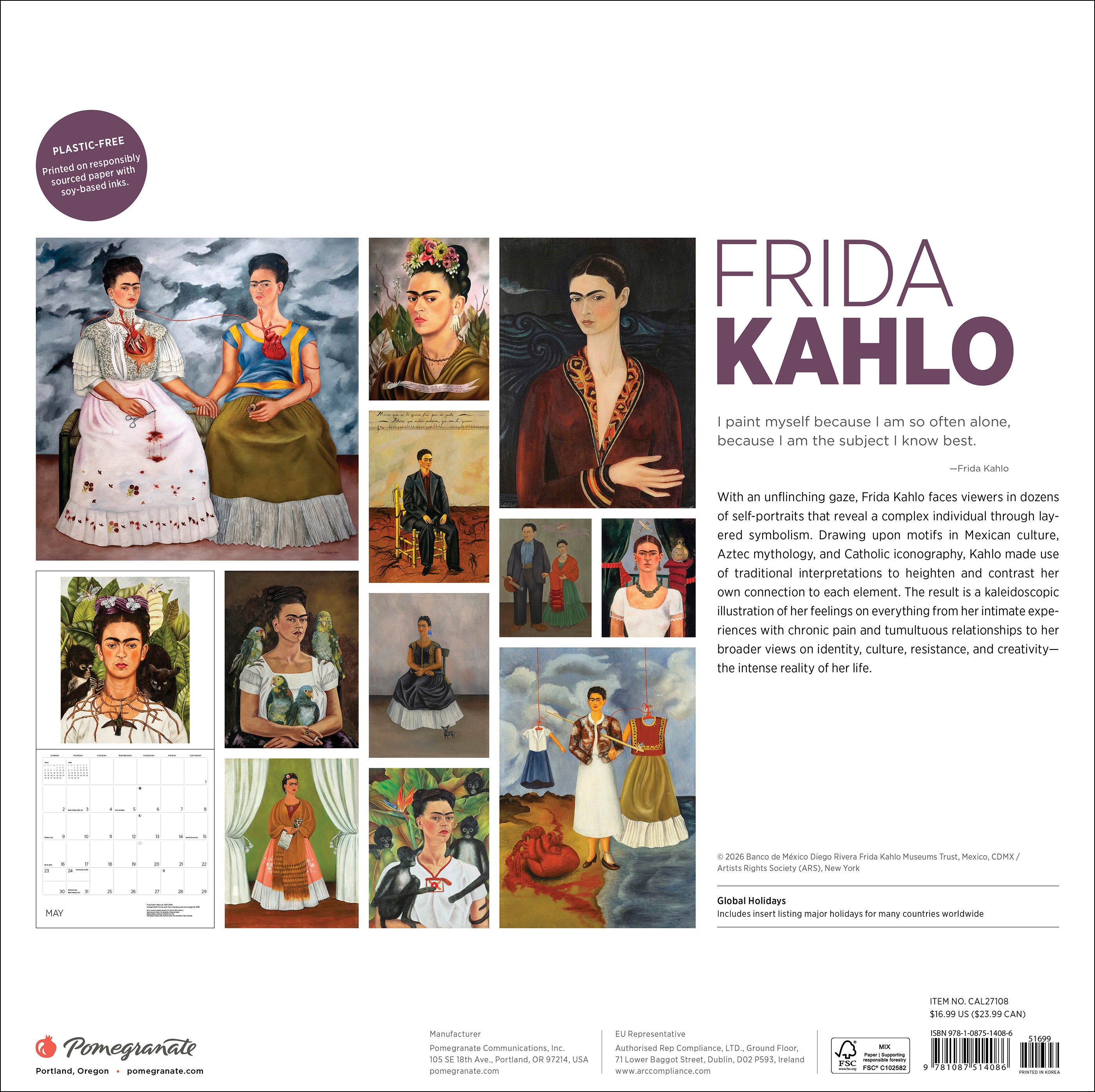 pomegranate-frida-kahlo-2027-wandkalender-kunst image 8