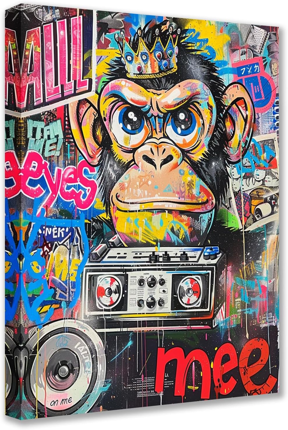 tucocoo-canvas-wall-art-street-art-monkey-leinwandbild-30x40-affe image 1