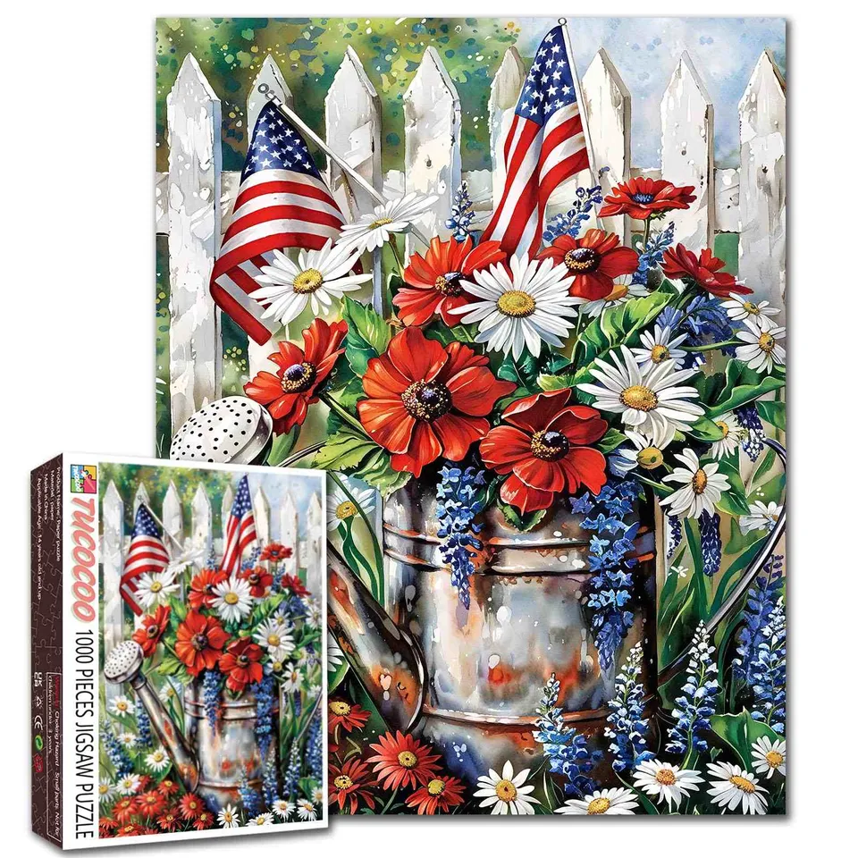 tucocoo-patriotic-garden-blooms-puzzle-1000-teile-garten image 1