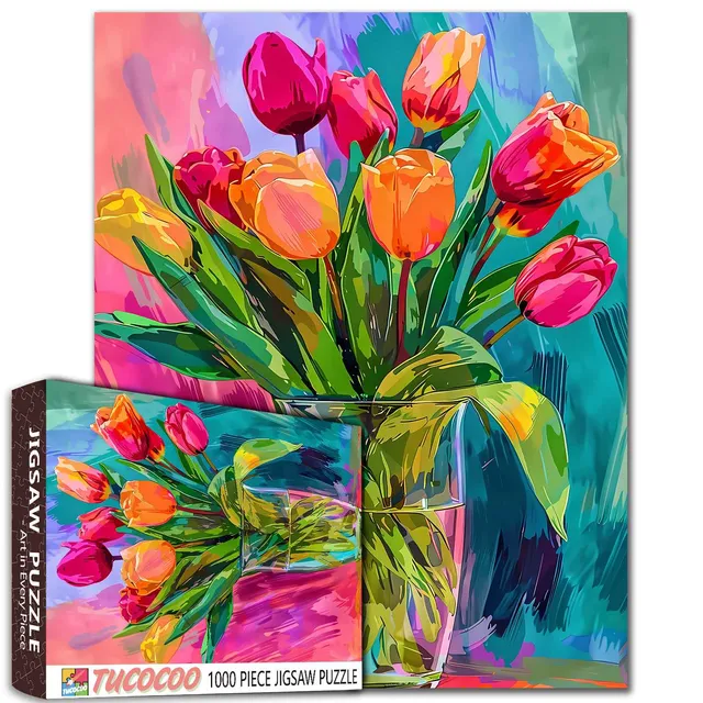 tucocoo-vibrant-tulips-puzzle-1000-teile-tulpen image 1