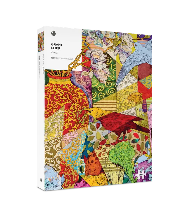 pomegranate-grant-leier-quilt-puzzle-1000-teile-tiere-blumen image 1