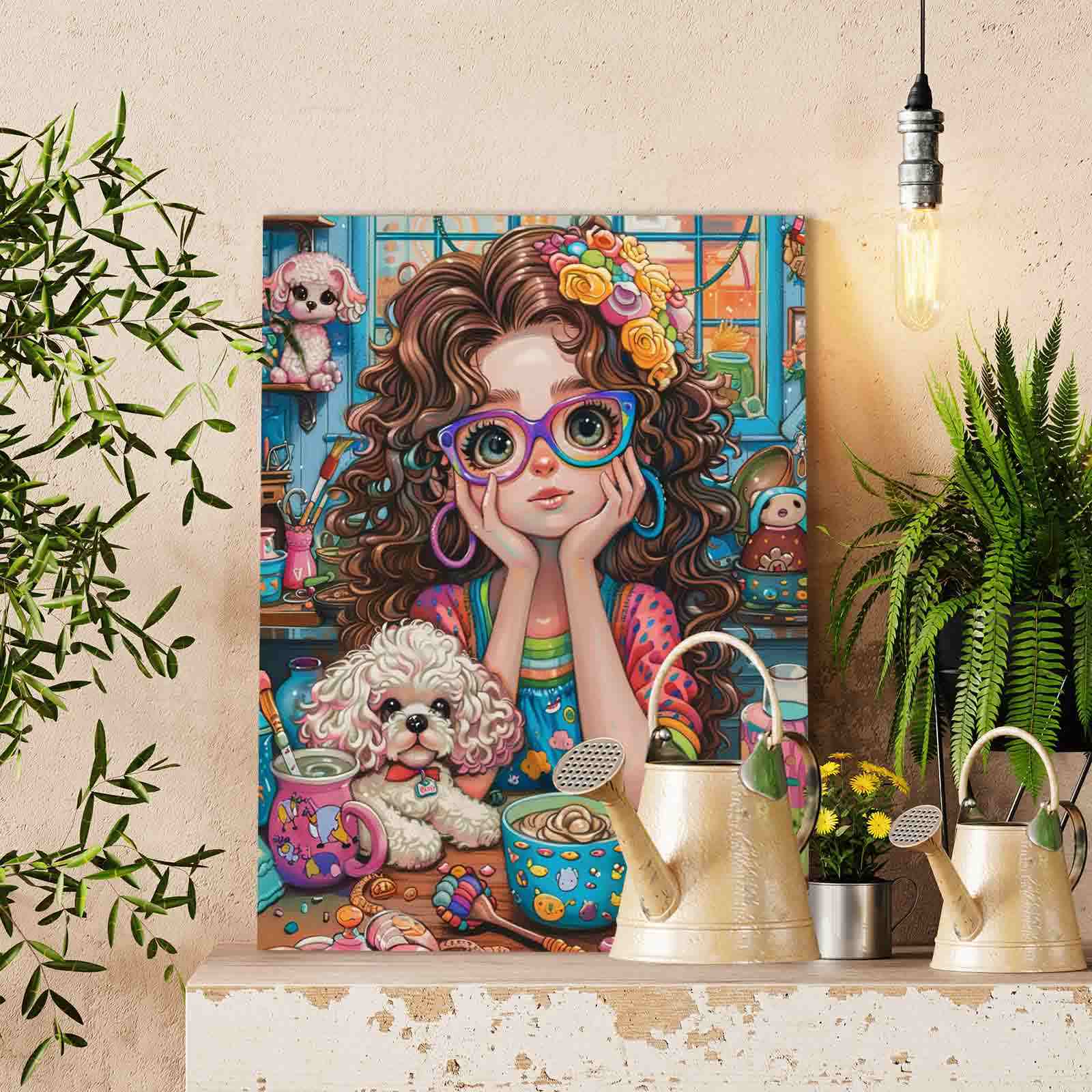 tucocoo-paint-by-numbers-girl-poodle-studio-malen-nach-zahlen image 2
