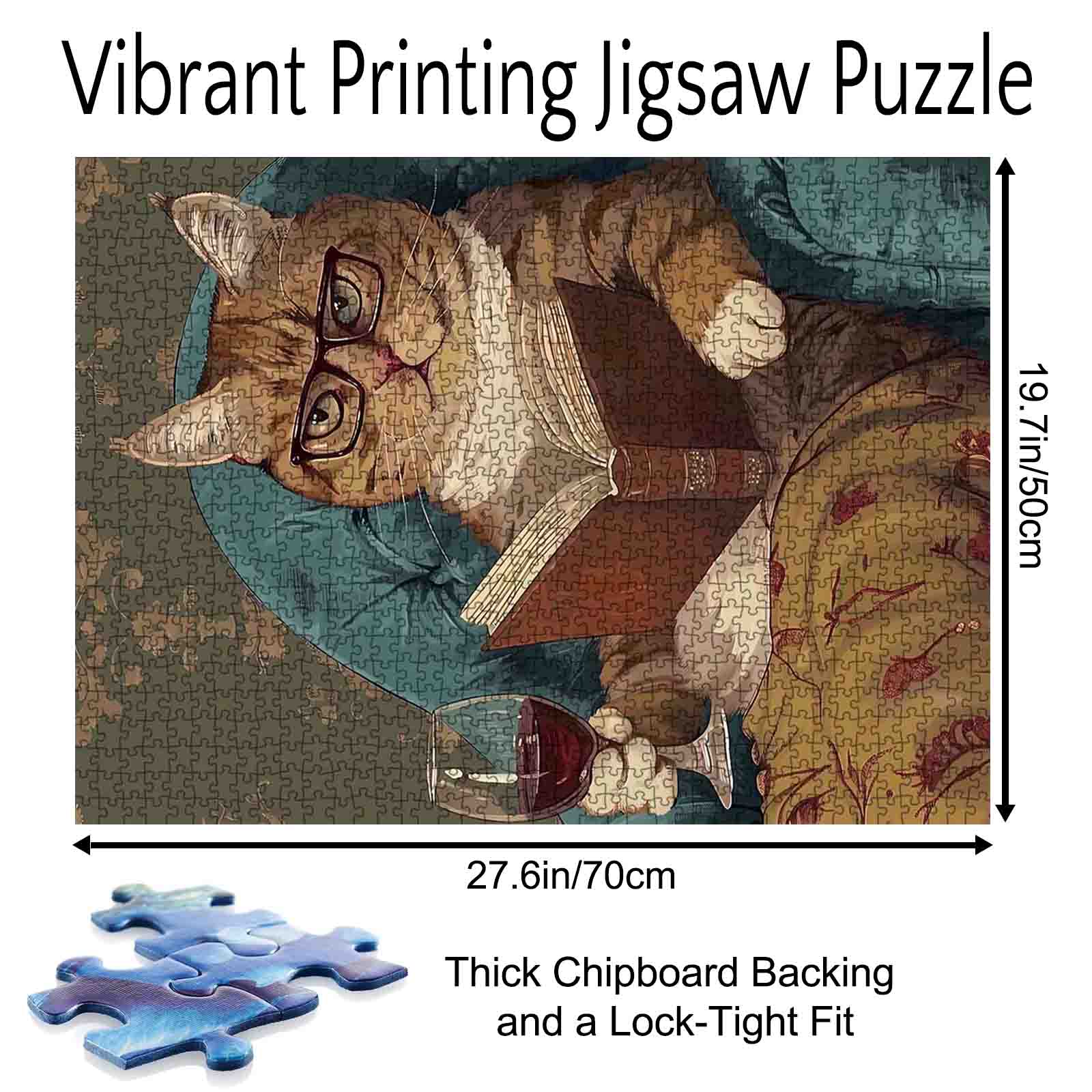 tucocoo-jigsaw-puzzles-cat-reading-with-wine-puzzle-1000-teile image 5