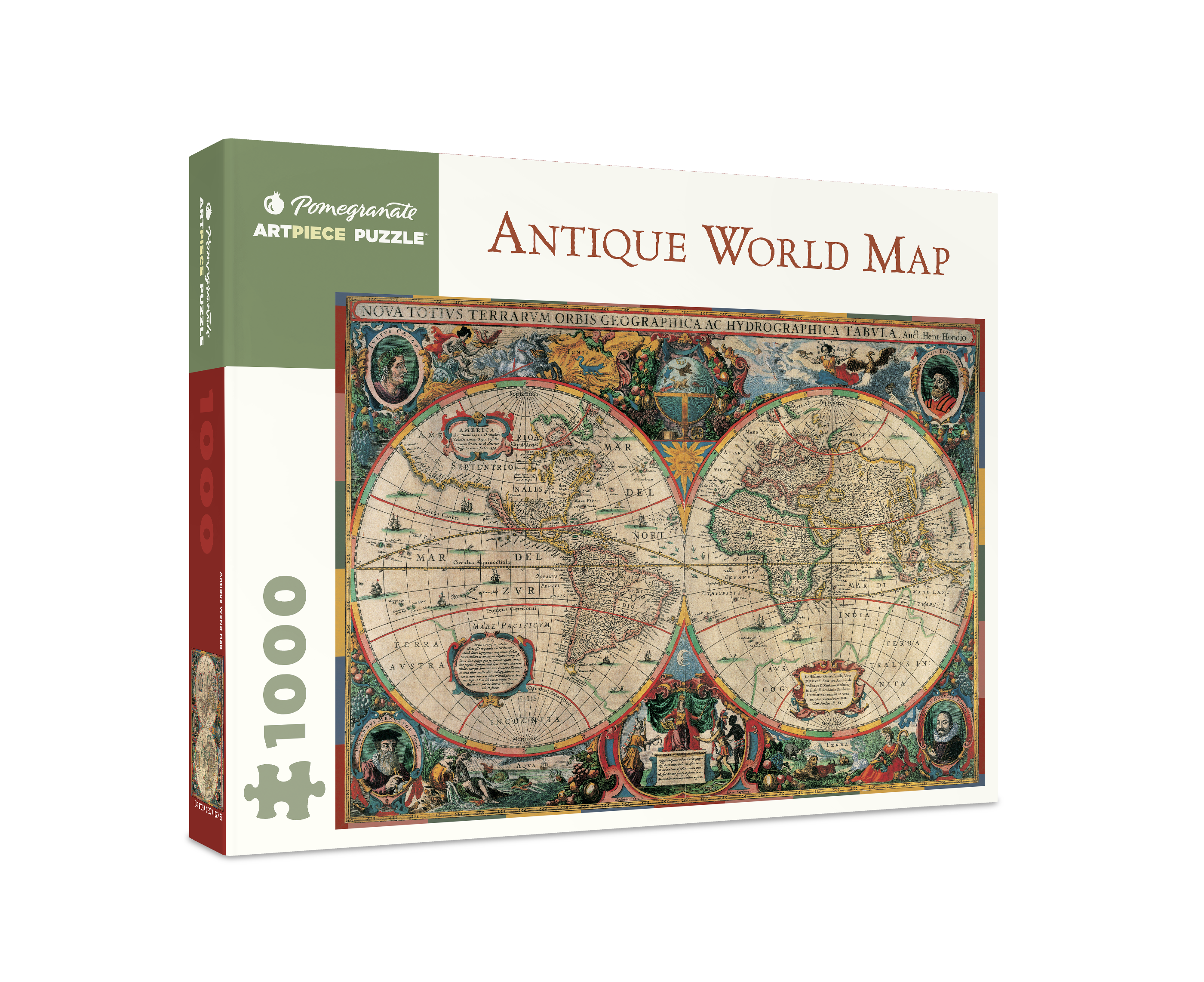 pomegranate-antique-world-map-puzzle-1000-teile-geschichte image 1