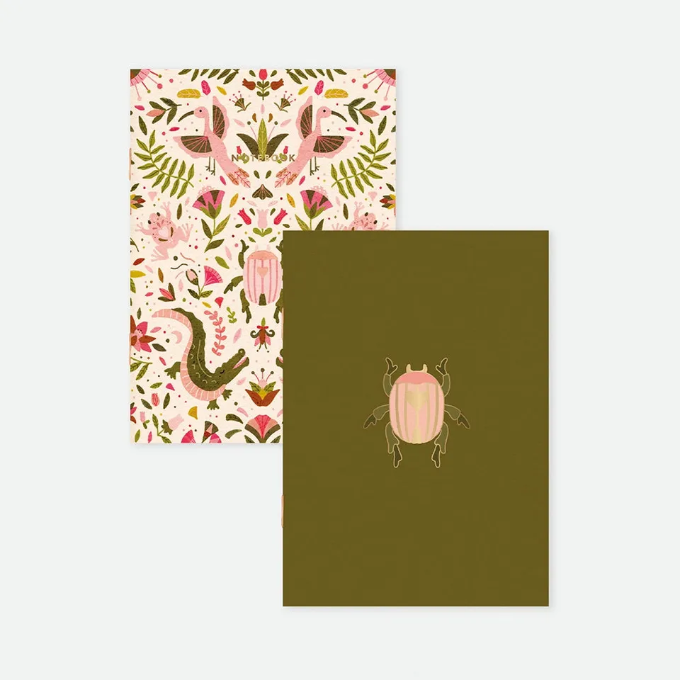 all-the-ways-to-say-notebooks-a6-duo-pink-croco-notizbuch-2er-set image 1