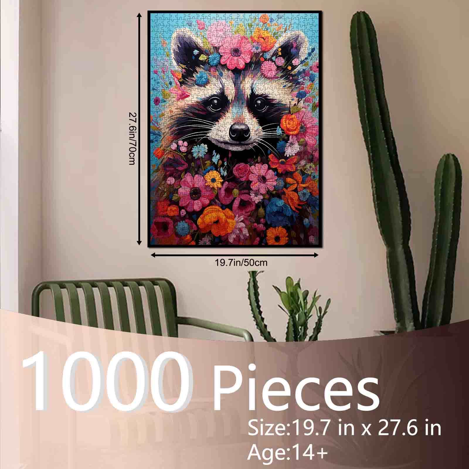 tucocoo-raccoon-with-flowers-puzzle-1000-teile-waschb-r image 5