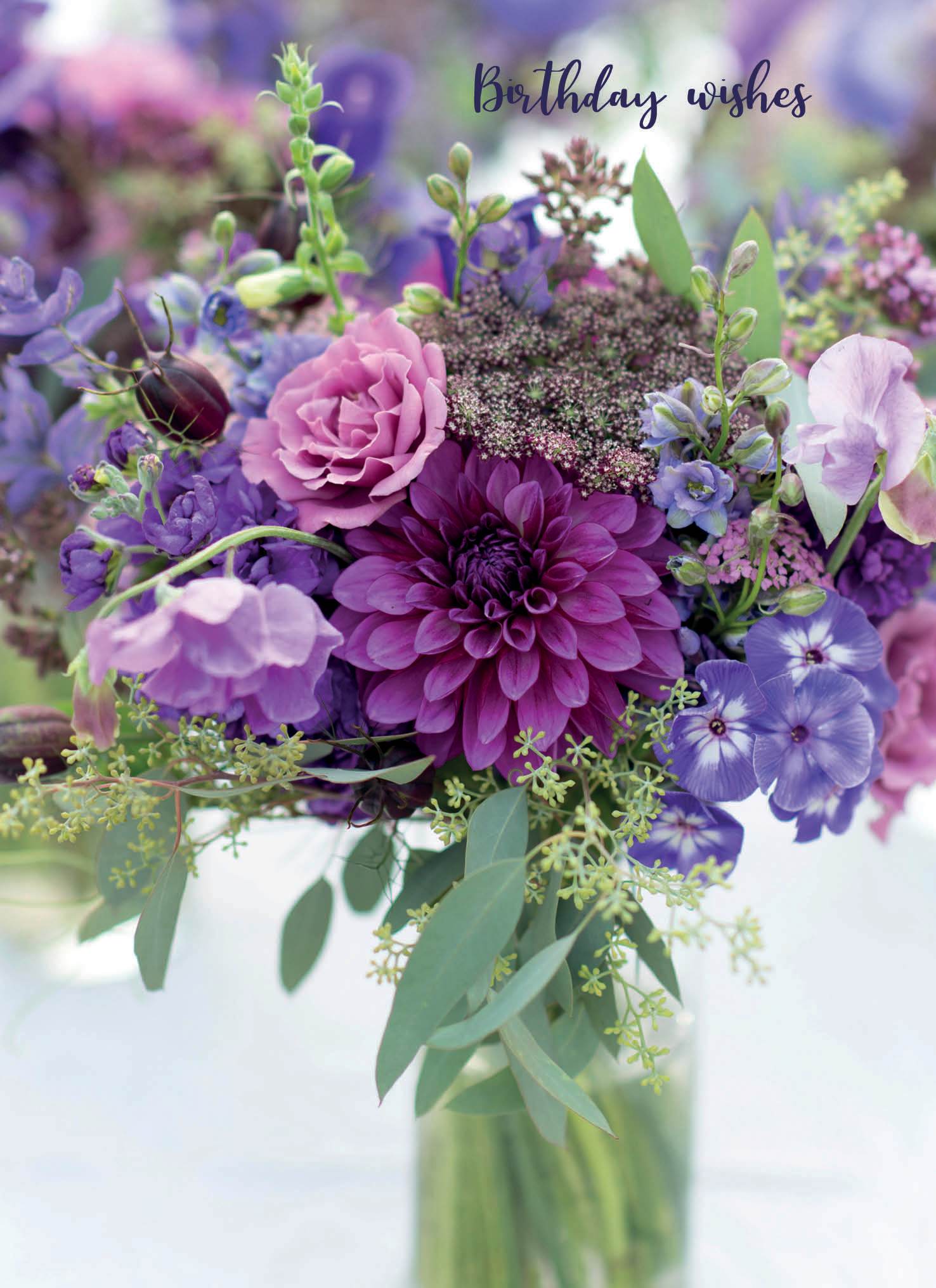 otter-house-floral-grusskarte-geburtstag-lila-blumen image 1