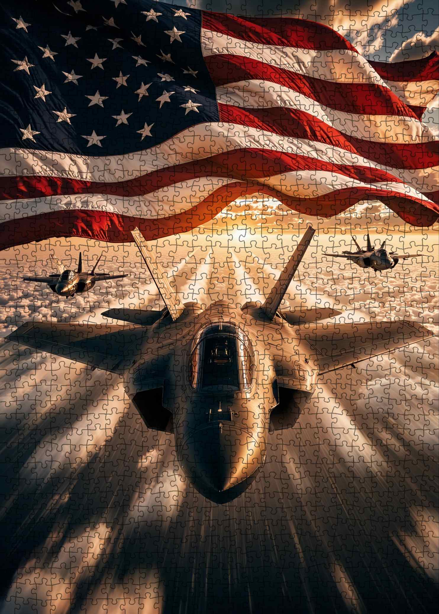 tucocoo-fighter-jet-flag-puzzle-1000-teile-flugzeug image 2