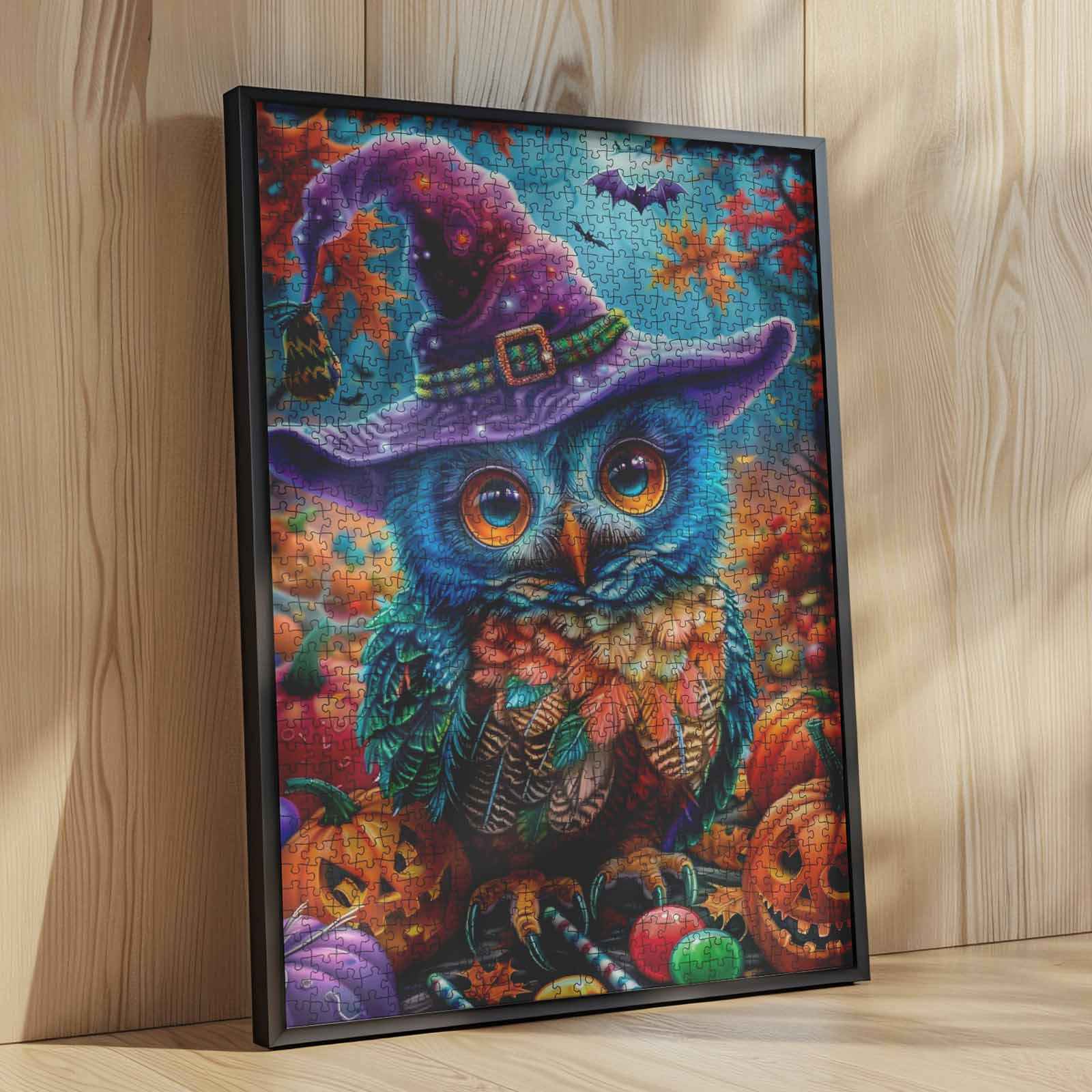 tucocoo-halloween-colorful-owl-retro-pumpkin-puzzle-1000-teile image 4