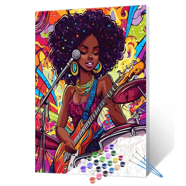 tucocoo-paint-by-numbers-groovy-guitar-vocalist-malen-nach-zahlen image 1