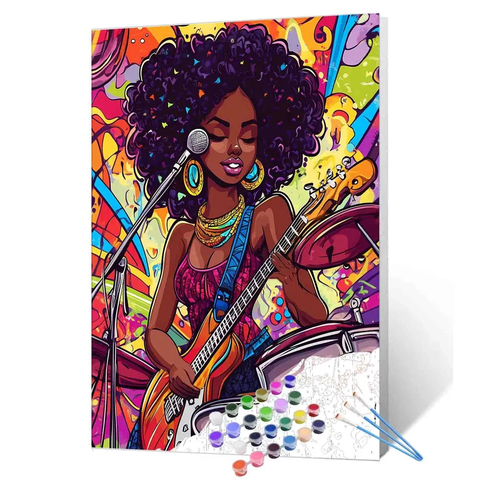 tucocoo-paint-by-numbers-groovy-guitar-vocalist-malen-nach-zahlen image 1