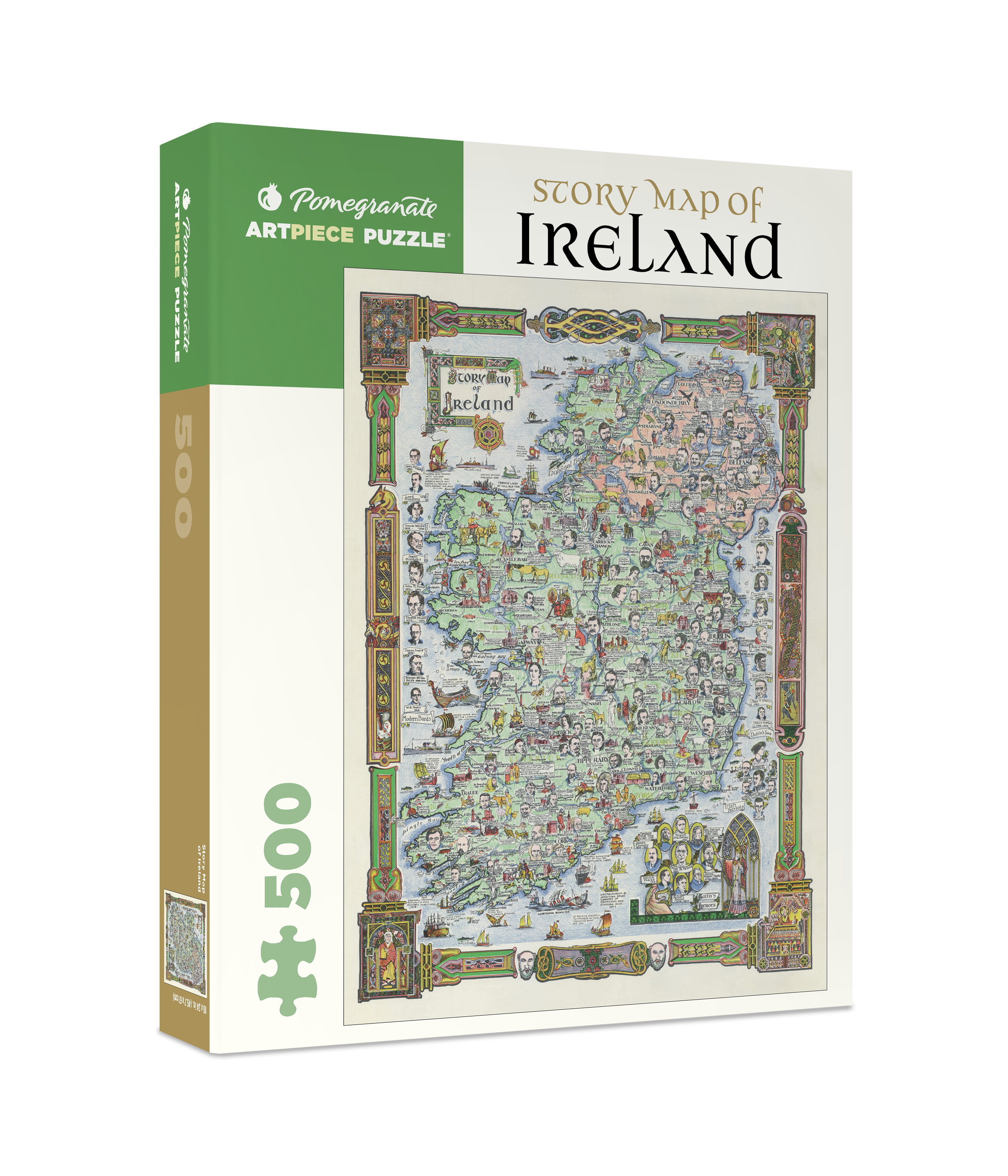 pomegranate-story-map-of-ireland-500-teile-puzzle-irlandkarte image 1