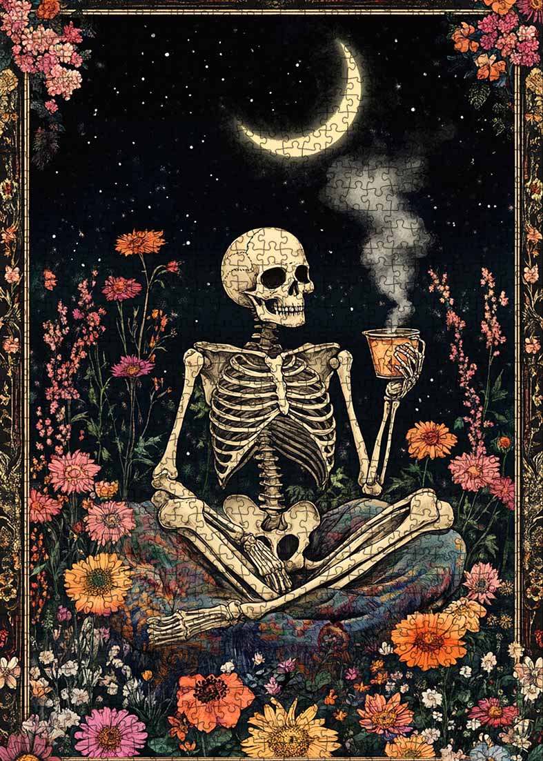 tucocoo-moonlit-skeleton-puzzle-1000-teile-mond image 2
