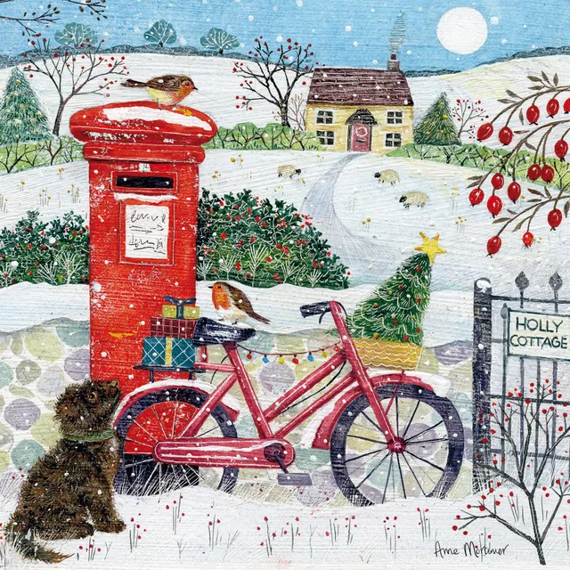 otter-house-posting-time-weihnachtskarten-10er-charity-pack image 1