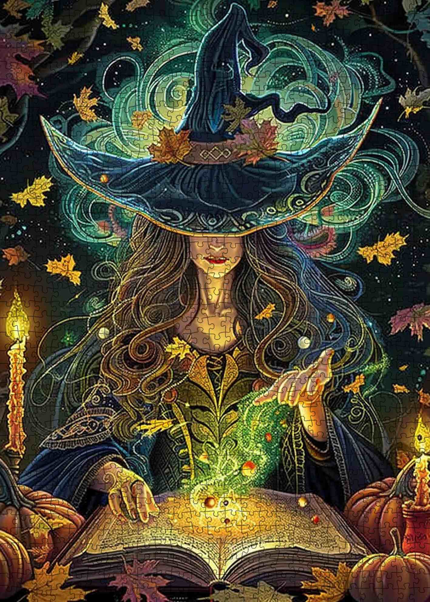 tucocoo-jigsaw-enchanted-witch-spellbook-puzzle-1000-teile-halloween image 2