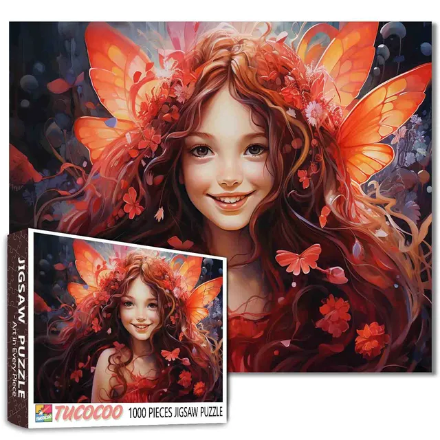 tucocoo-radiant-fairy-fiery-red-wings-puzzle-1000-teile-fee image 1
