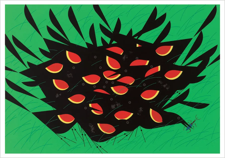 pomegranate-blank-notecards-red-winged-blackbirds-klappkarte-blanko image 1