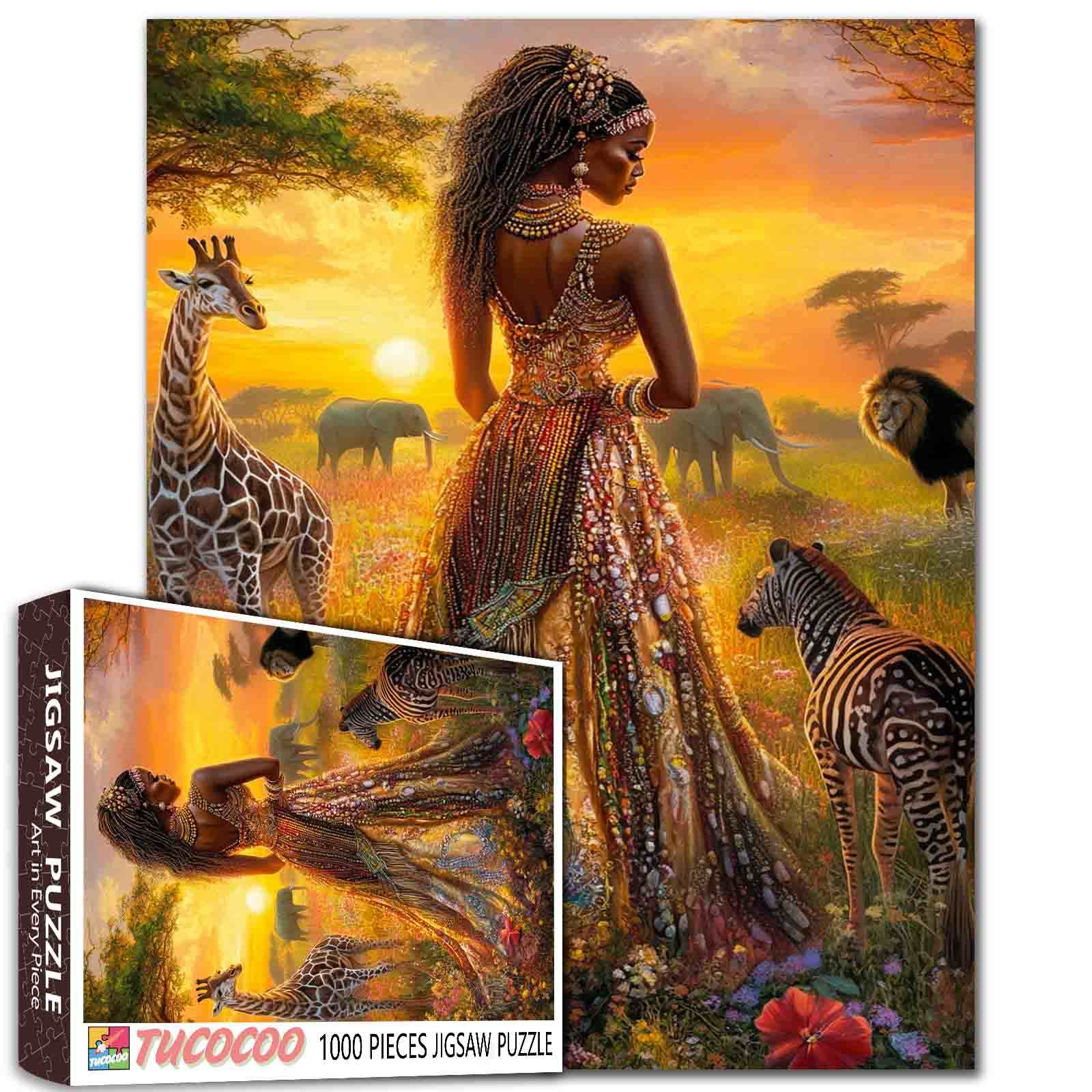 tucocoo-majestic-beauty-african-sunset-puzzle-1000-teile-afrika image 1