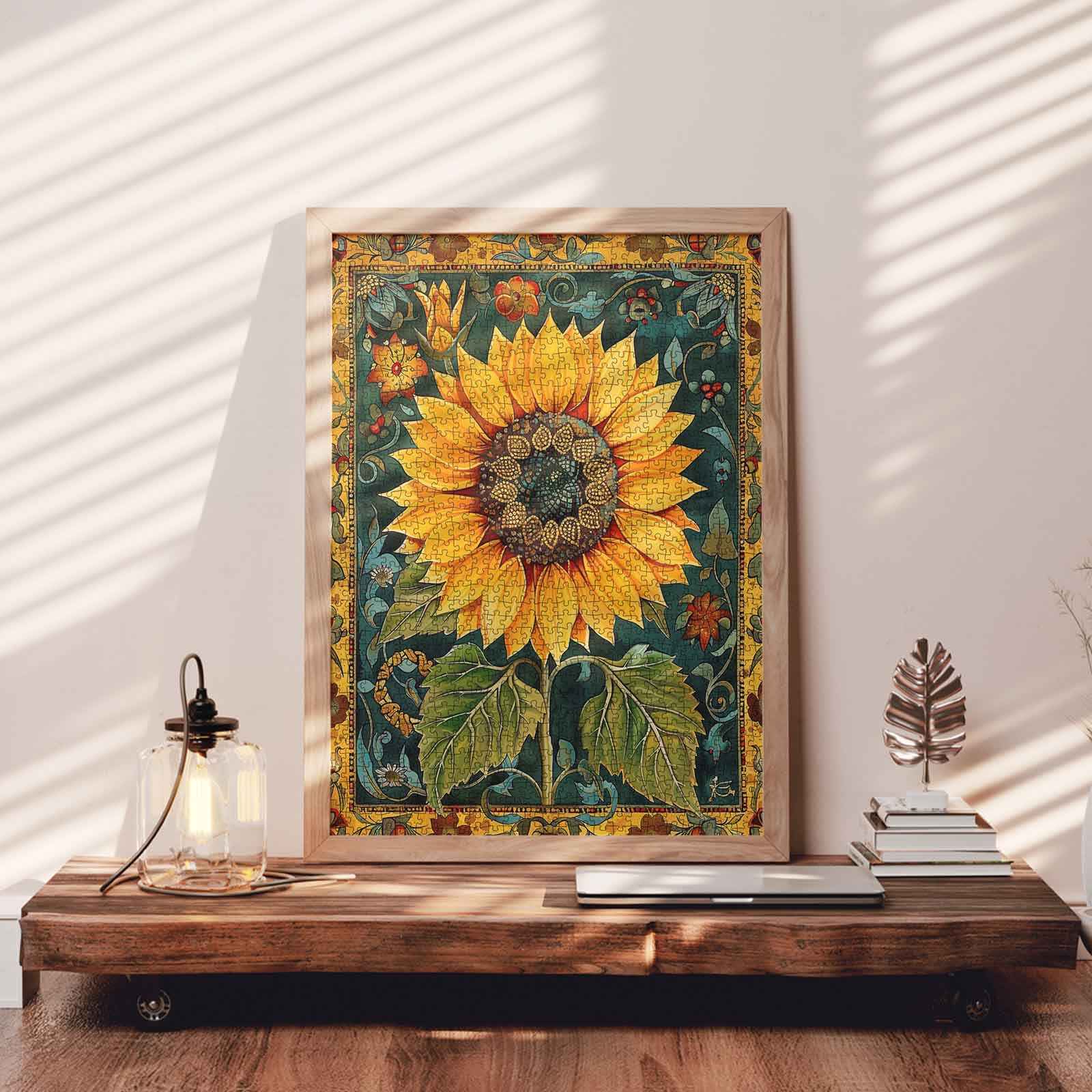 tucocoo-vintage-sunflower-glory-puzzle-1000-teile-blumen image 3